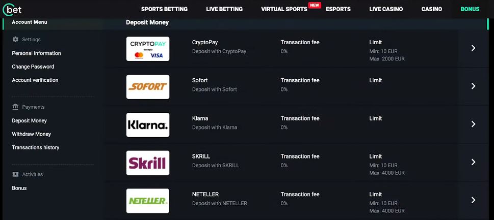 Skrill, Klarna, NETELLER 등 다양한 방법으로 빠르게 입금하기
